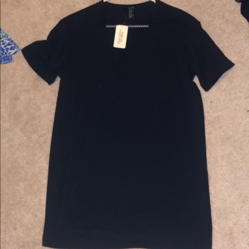 Black mesh T-shirt dress